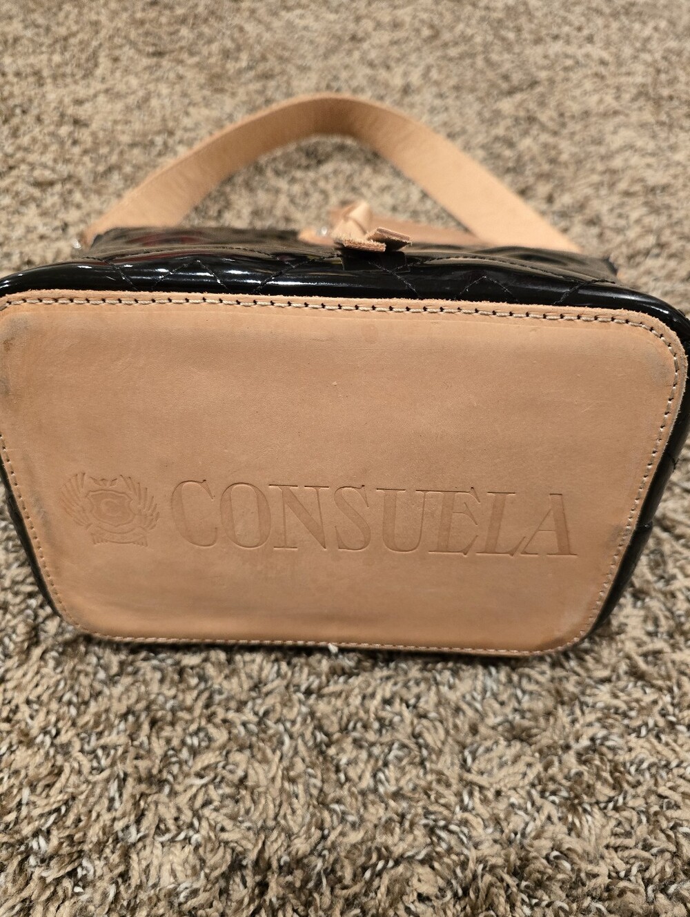 Consuela Inked Downtown Crossbody bag featuring a quilted black patent exterior - Picture 2 of 14